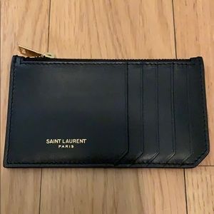 Saint Laurent Fragments Zip Card Case